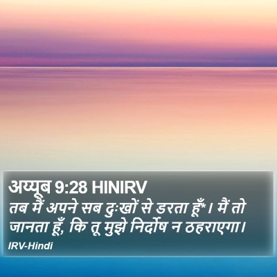अय्यूब 9:28 HINIRV Bible Verse Image