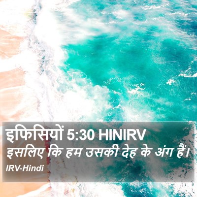 इफिसियों 5:30 HINIRV Bible Verse Image
