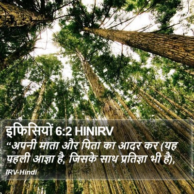 इफिसियों 6:2 HINIRV Bible Verse Image