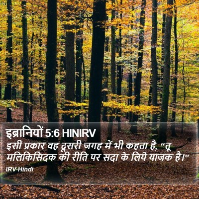 इब्रानियों 5:6 HINIRV Bible Verse Image