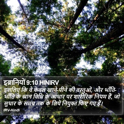 इब्रानियों 9:10 HINIRV Bible Verse Image