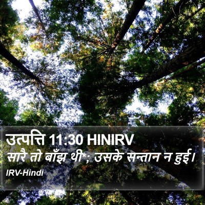 उत्पत्ति 11:30 HINIRV Bible Verse Image