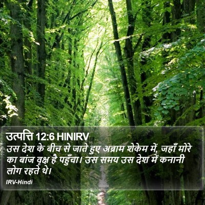 उत्पत्ति 12:6 HINIRV Bible Verse Image