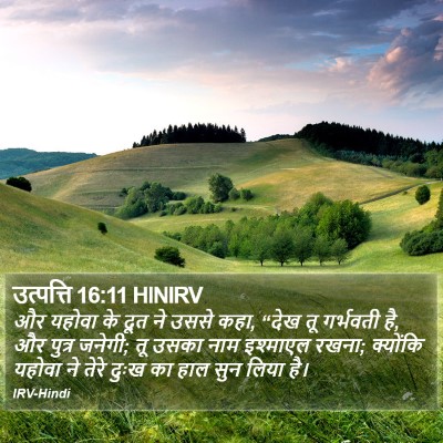 उत्पत्ति 16:11 HINIRV Bible Verse Image