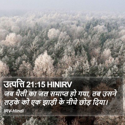 उत्पत्ति 21:15 HINIRV Bible Verse Image