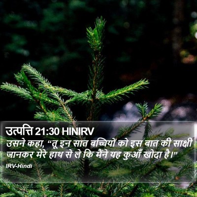 उत्पत्ति 21:30 HINIRV Bible Verse Image