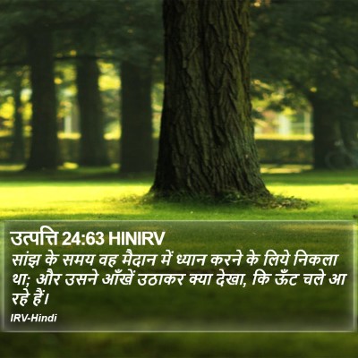 उत्पत्ति 24:63 HINIRV Bible Verse Image
