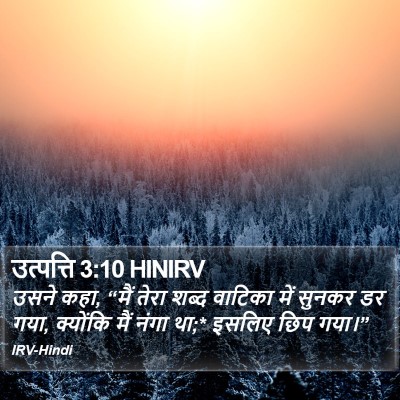 उत्पत्ति 3:10 HINIRV Bible Verse Image