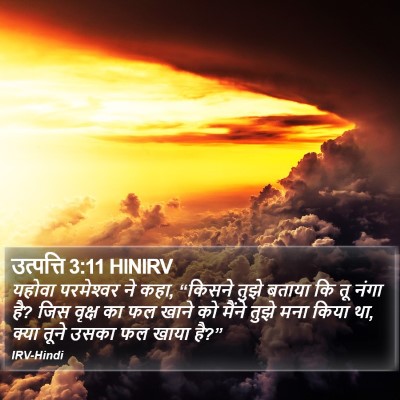 उत्पत्ति 3:11 HINIRV Bible Verse Image