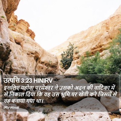 उत्पत्ति 3:23 HINIRV Bible Verse Image