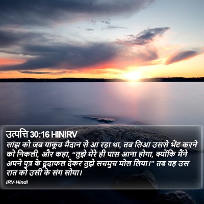 उत्पत्ति 30:16 HINIRV Bible Verse Image