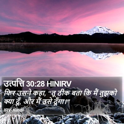 उत्पत्ति 30:28 HINIRV Bible Verse Image