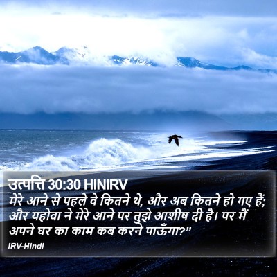 उत्पत्ति 30:30 HINIRV Bible Verse Image