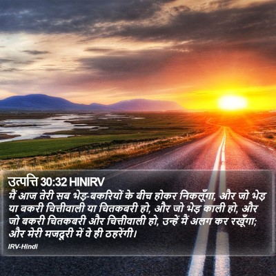 उत्पत्ति 30:32 HINIRV Bible Verse Image