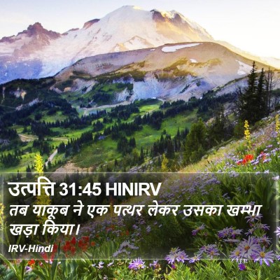 उत्पत्ति 31:45 HINIRV Bible Verse Image