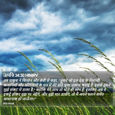 उत्पत्ति 34:30 HINIRV Bible Verse Image
