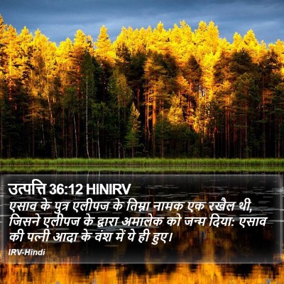 उत्पत्ति 36:12 HINIRV Bible Verse Image