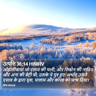 उत्पत्ति 36:14 HINIRV Bible Verse Image
