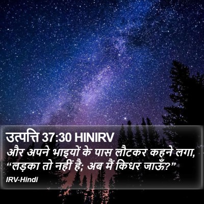 उत्पत्ति 37:30 HINIRV Bible Verse Image