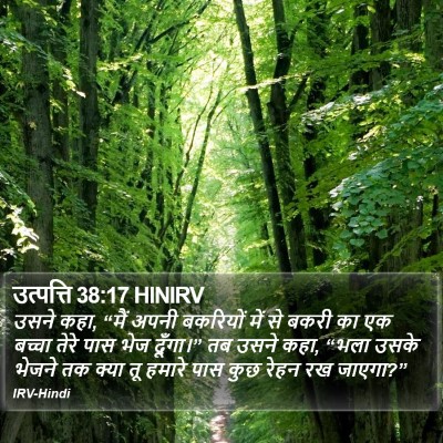 उत्पत्ति 38:17 HINIRV Bible Verse Image