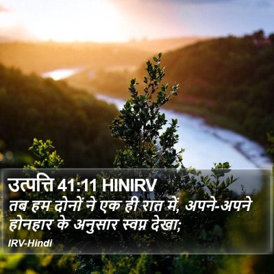 उत्पत्ति 41:11 HINIRV Bible Verse Image