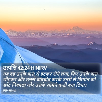 उत्पत्ति 42:24 HINIRV Bible Verse Image