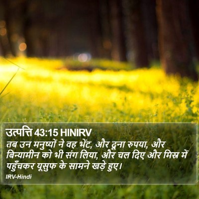 उत्पत्ति 43:15 HINIRV Bible Verse Image