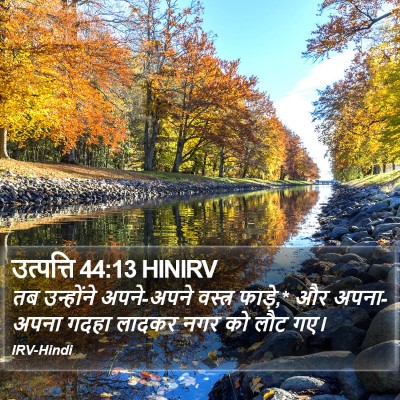 उत्पत्ति 44:13 HINIRV Bible Verse Image