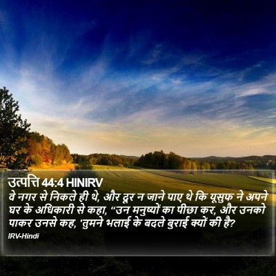 उत्पत्ति 44:4 HINIRV Bible Verse Image