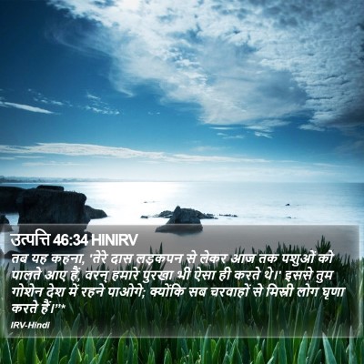 उत्पत्ति 46:34 HINIRV Bible Verse Image
