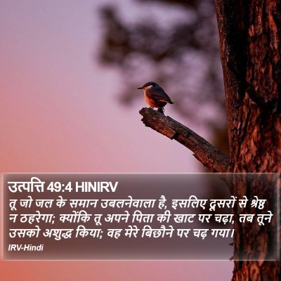 उत्पत्ति 49:4 HINIRV Bible Verse Image