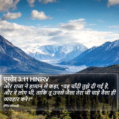एस्तेर 3:11 HINIRV Bible Verse Image