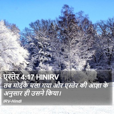 एस्तेर 4:17 HINIRV Bible Verse Image