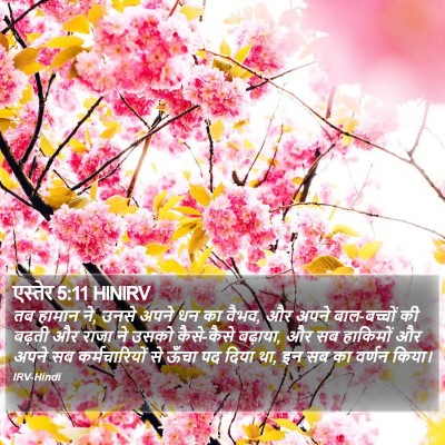 एस्तेर 5:11 HINIRV Bible Verse Image