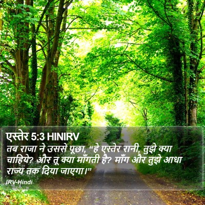 एस्तेर 5:3 HINIRV Bible Verse Image