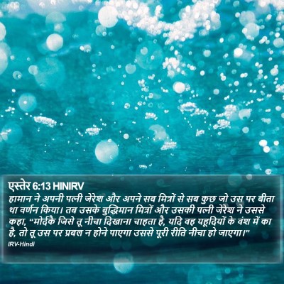 एस्तेर 6:13 HINIRV Bible Verse Image