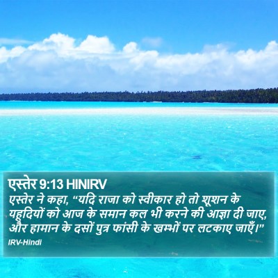 एस्तेर 9:13 HINIRV Bible Verse Image