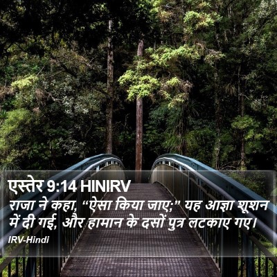 एस्तेर 9:14 HINIRV Bible Verse Image