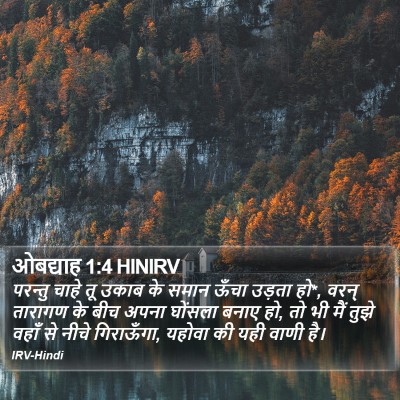 ओबद्याह 1:4 HINIRV Bible Verse Image