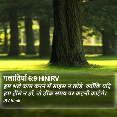 गलातियों 6:9 HINIRV Bible Verse Image