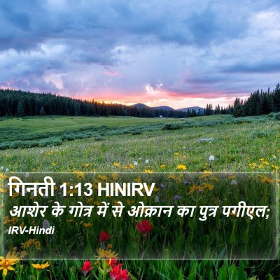 गिनती 1:13 HINIRV Bible Verse Image