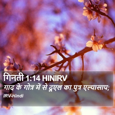 गिनती 1:14 HINIRV Bible Verse Image