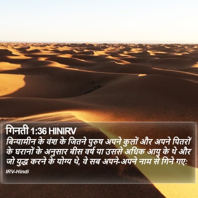 गिनती 1:36 HINIRV Bible Verse Image
