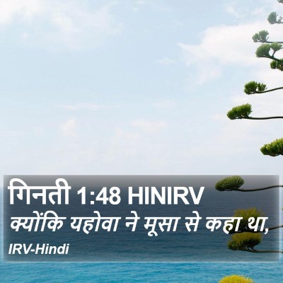 गिनती 1:48 HINIRV Bible Verse Image