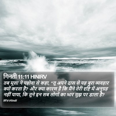 गिनती 11:11 HINIRV Bible Verse Image