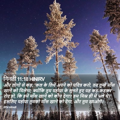 गिनती 11:18 HINIRV Bible Verse Image