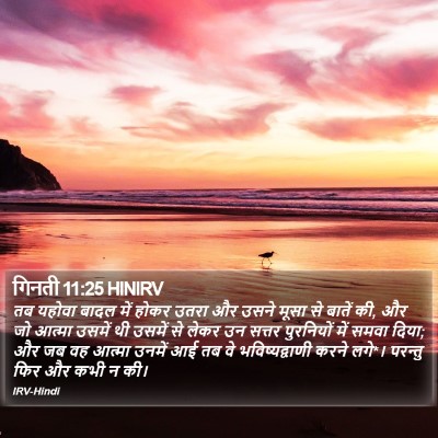 गिनती 11:25 HINIRV Bible Verse Image