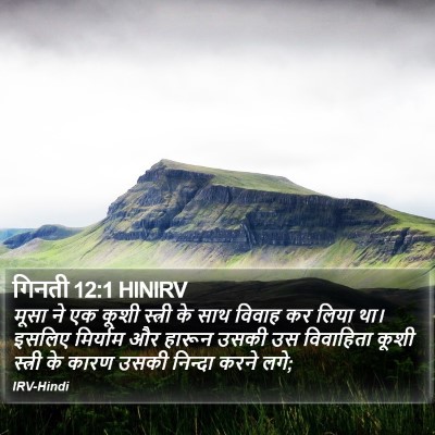गिनती 12:1 HINIRV Bible Verse Image