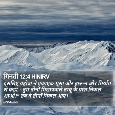 गिनती 12:4 HINIRV Bible Verse Image