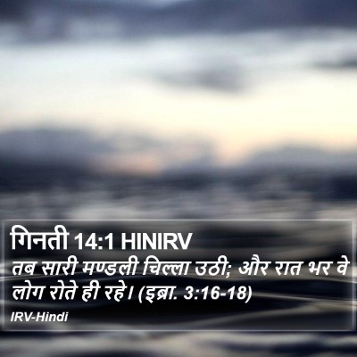 गिनती 14:1 HINIRV Bible Verse Image